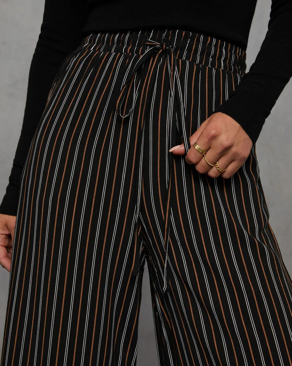 Misha Wide Leg Striped Pants