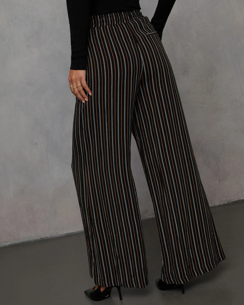 Misha Wide Leg Striped Pants