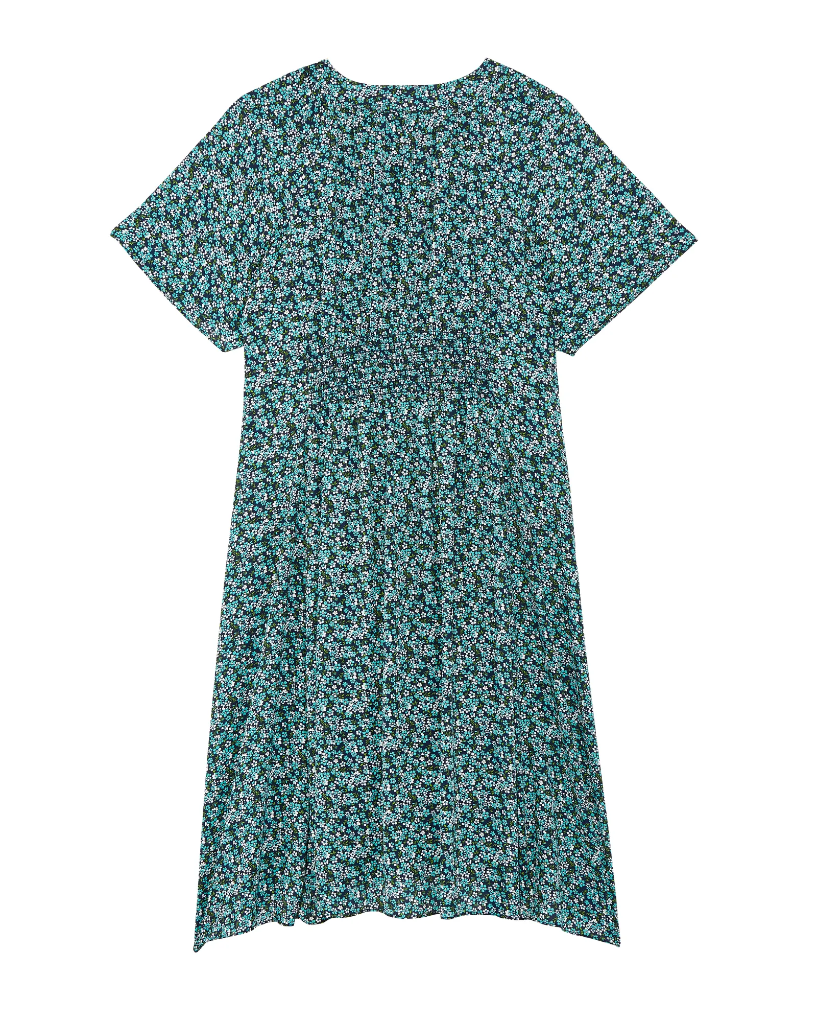 Modesto Smocked Detail Dress | Navy / Turquoise