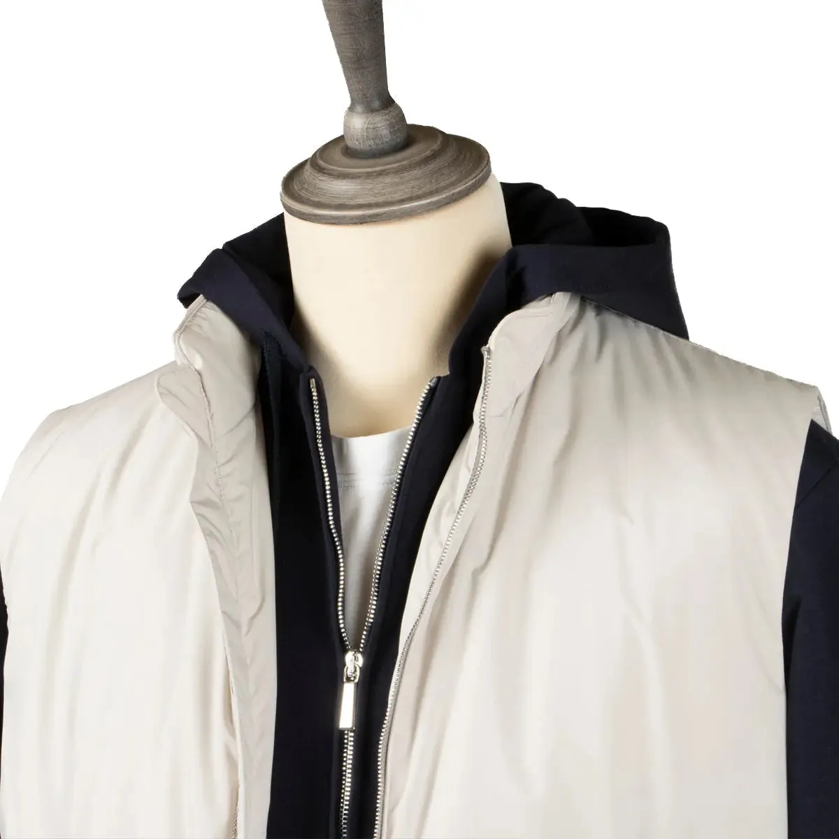 Moorer Beige 'Senio' Technical Lightweight Gilet