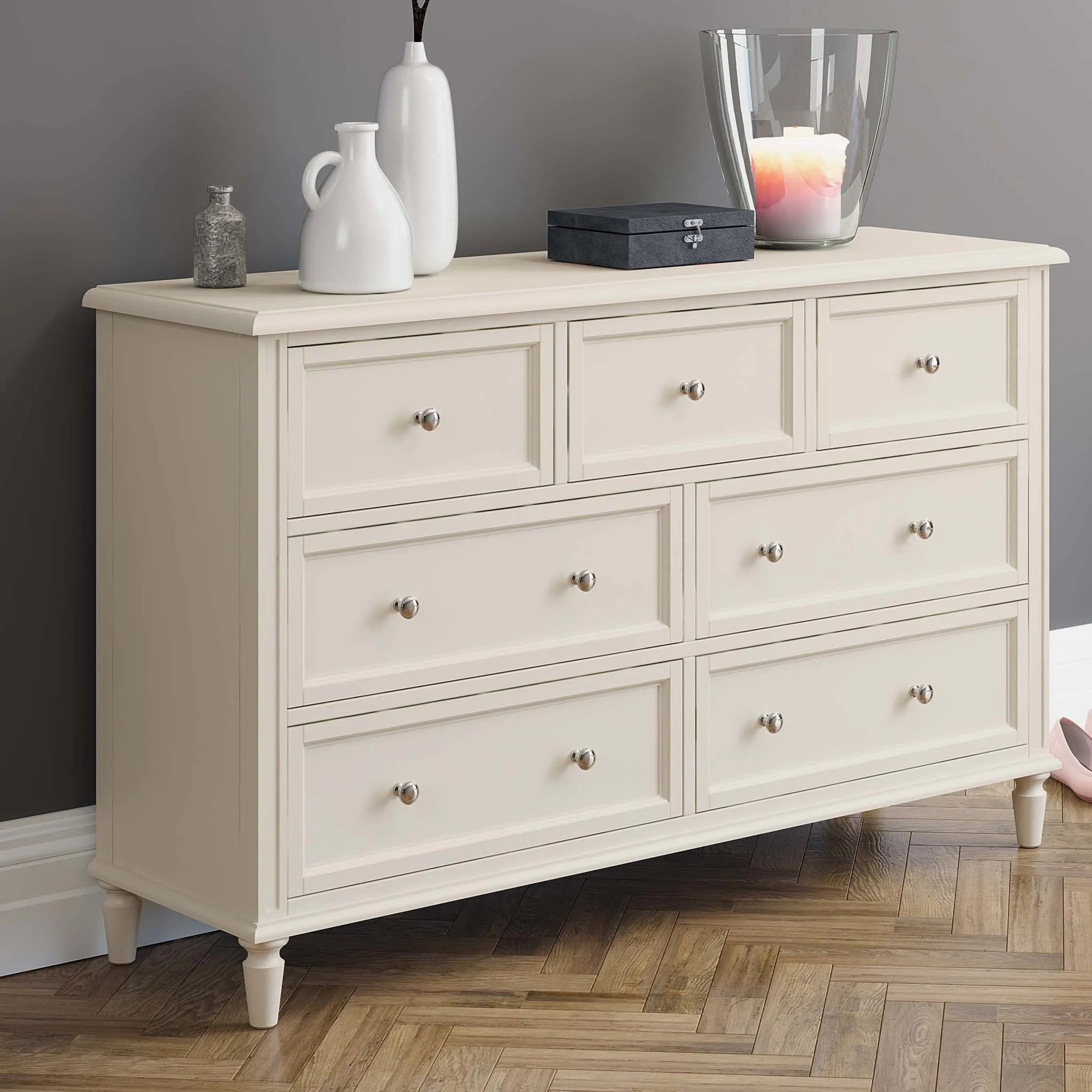 Mulsanne Cream 3 Over 4 Chest of Drawers