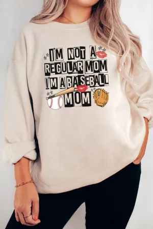 Not A Regular Mom Baseball Mom Heavy-weight Crew Sweatshirt