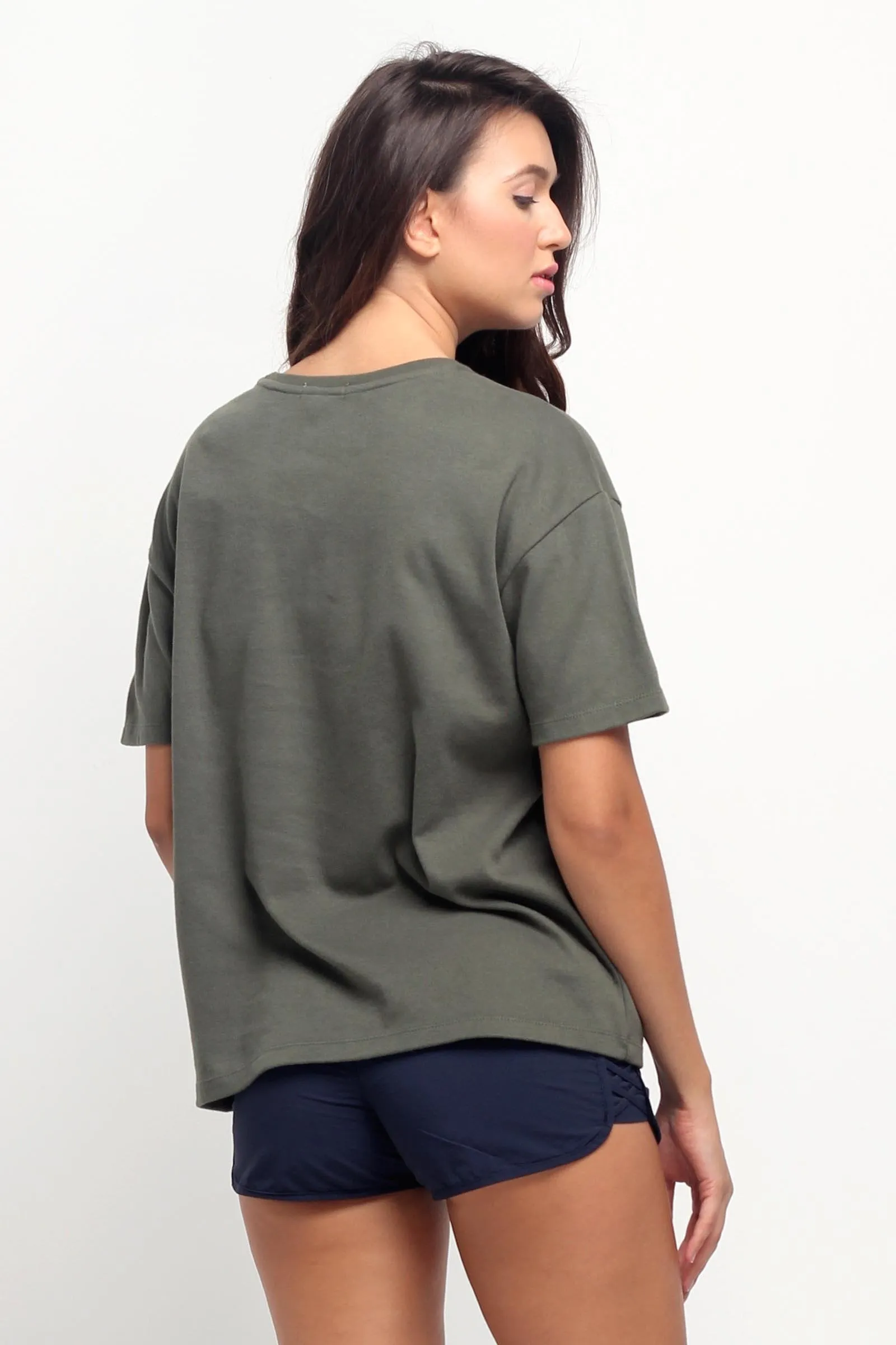 Oversized Fit Tee With Pocket