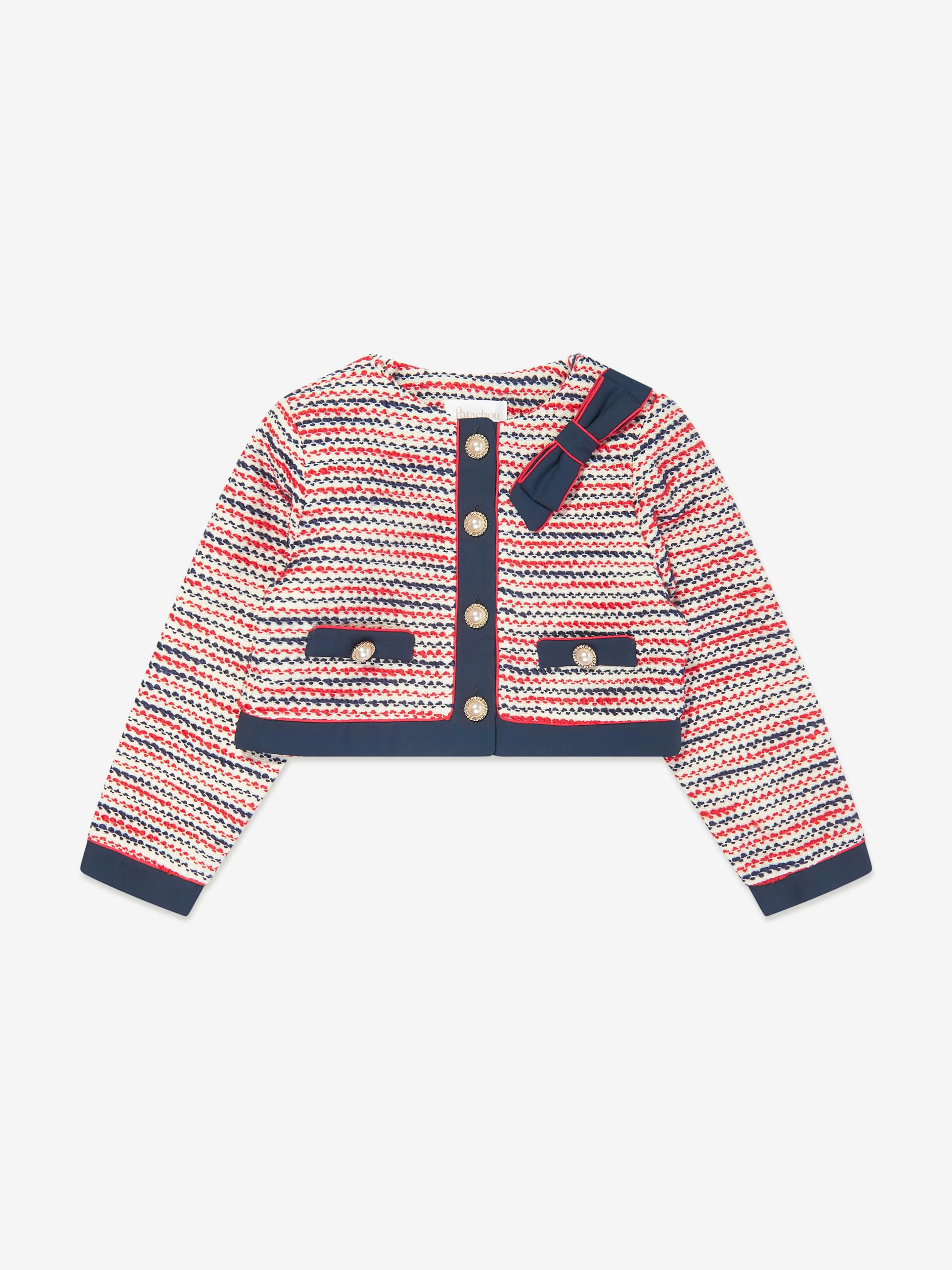 Patachou Girls Yacht Club Cardigan in Multicolour