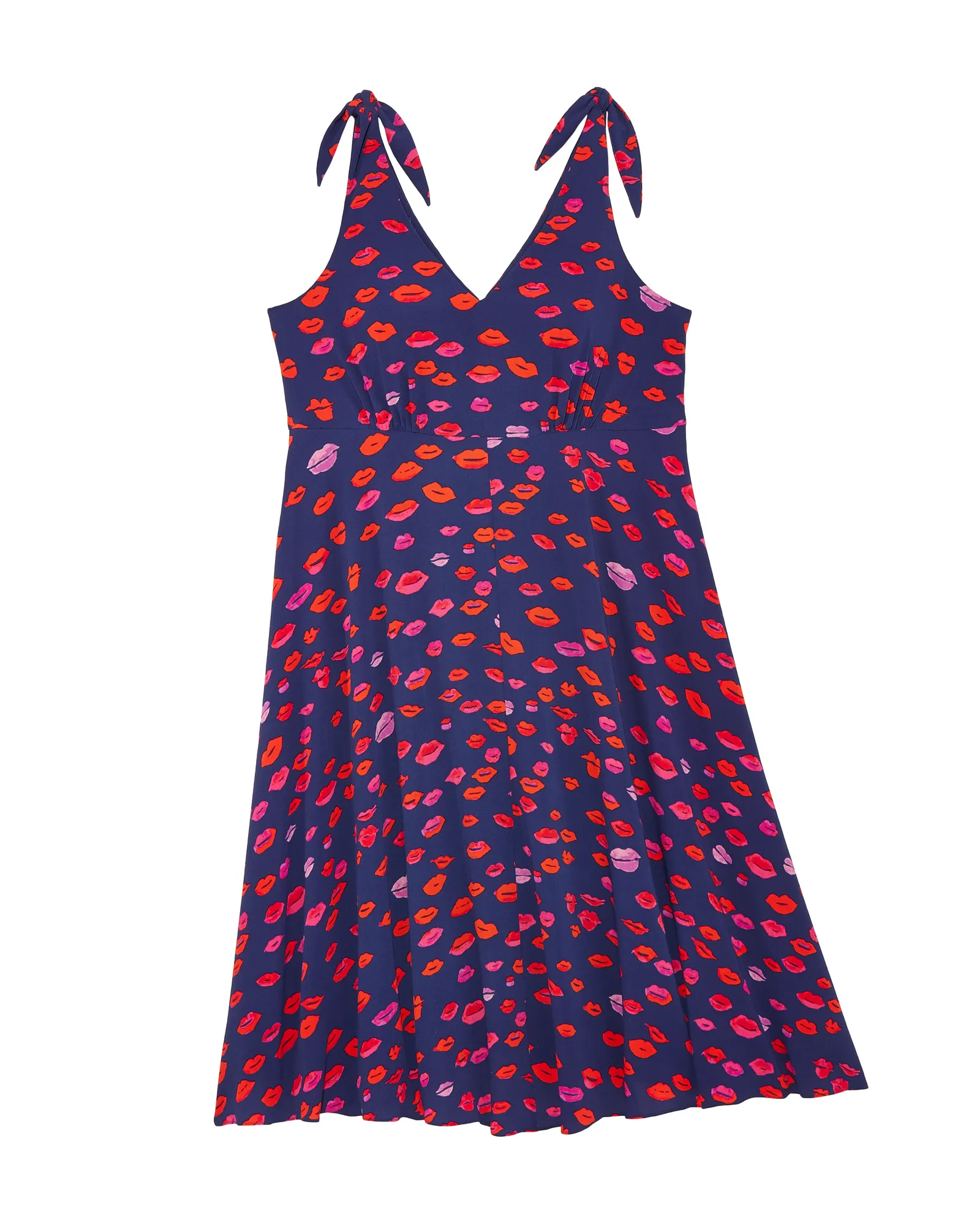 Peoria Sleeveless Midi Dress | Navy / Red