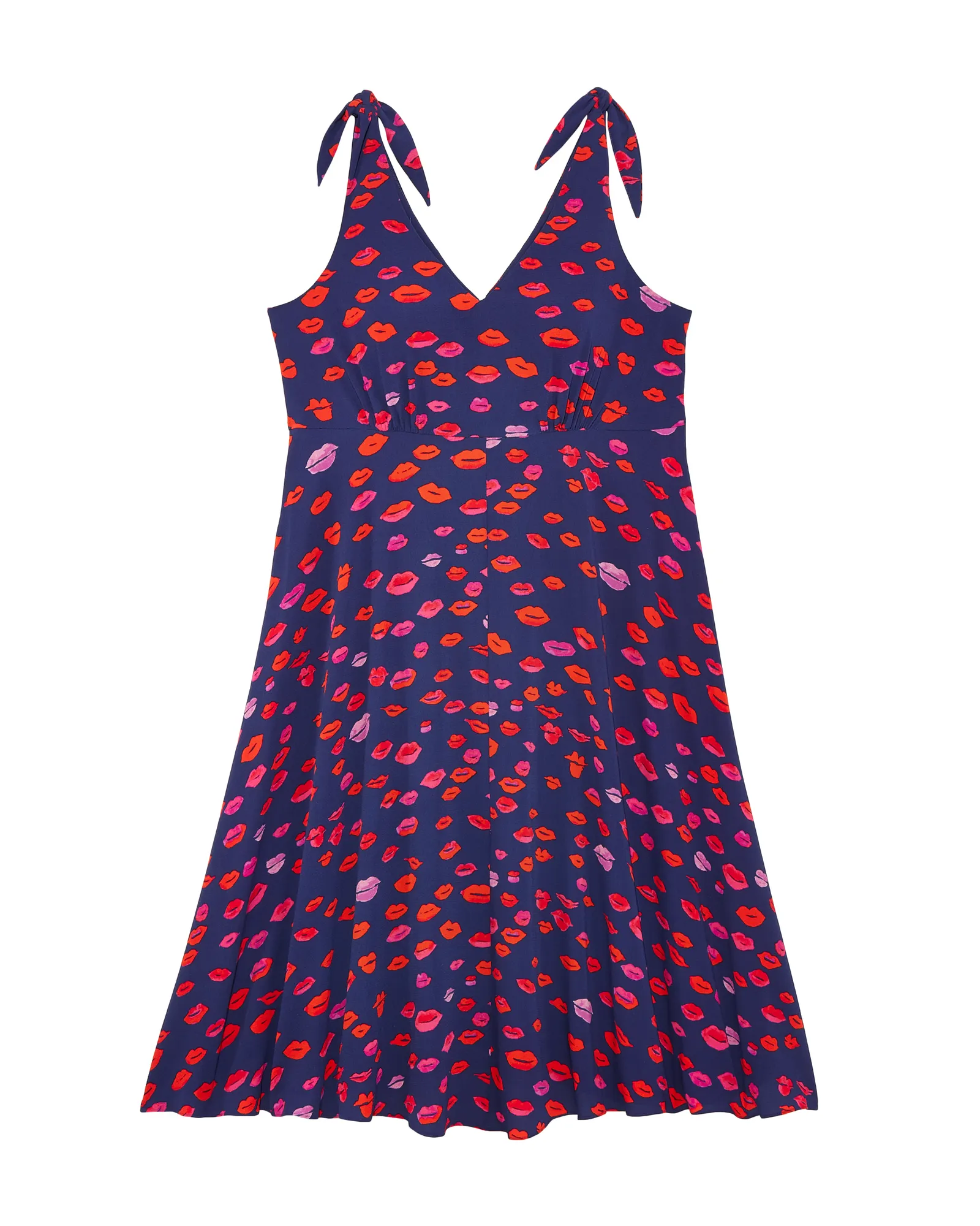 Peoria Sleeveless Midi Dress | Navy / Red