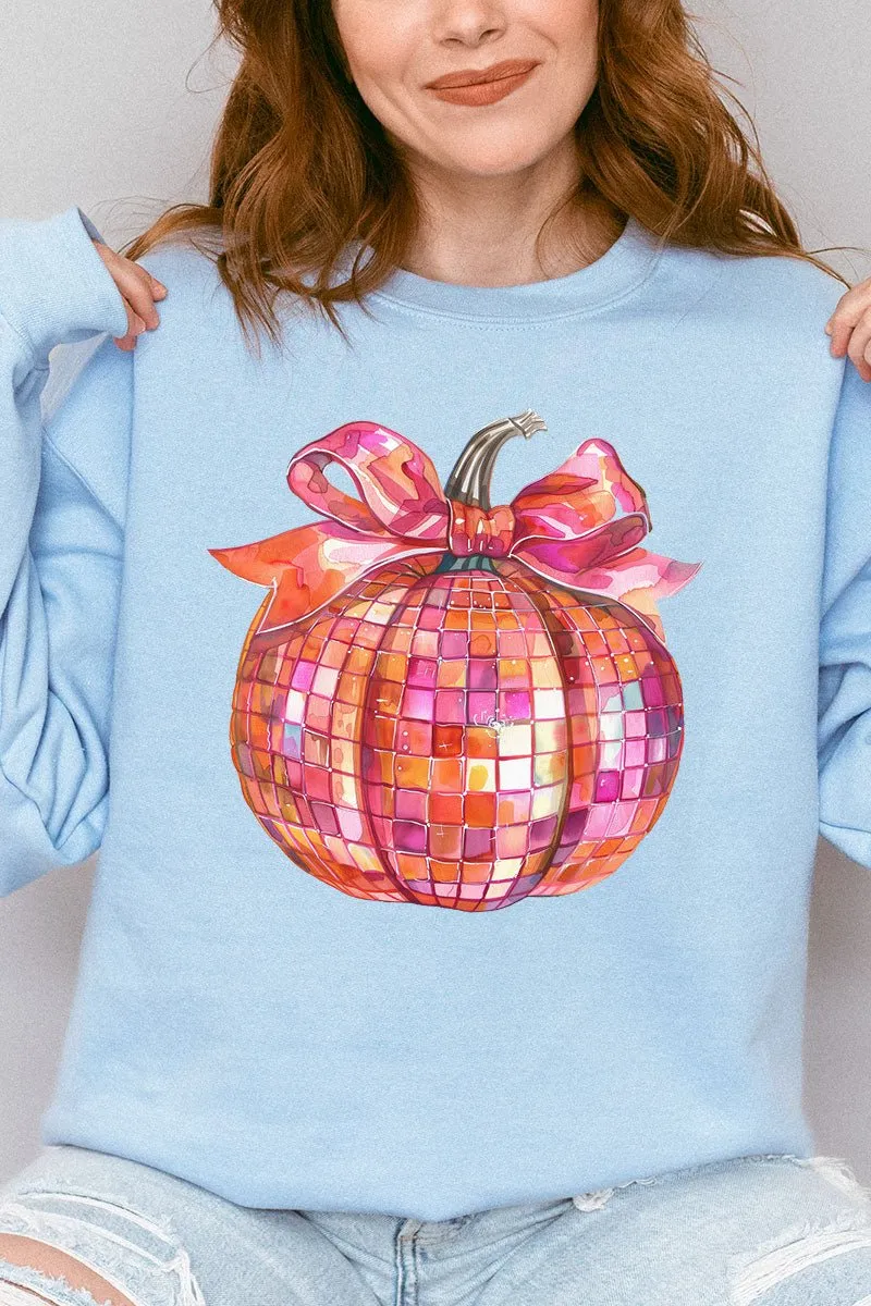 Pink Disco Pumpkin Heavy-weight Crew Sweatshirt