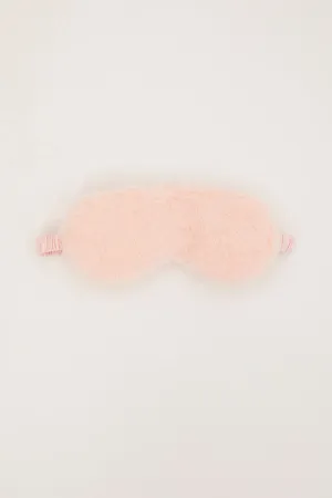 Pink Faux Fur Travel Eye Cover