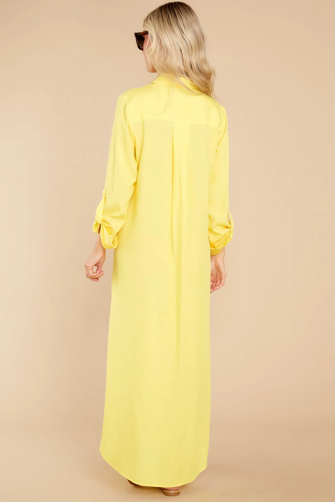 Polished Enterprise Yellow Cover Up Dress