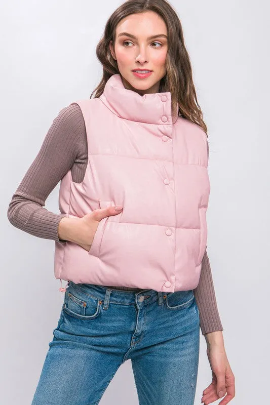 PU Padded Vest- 3 Colors