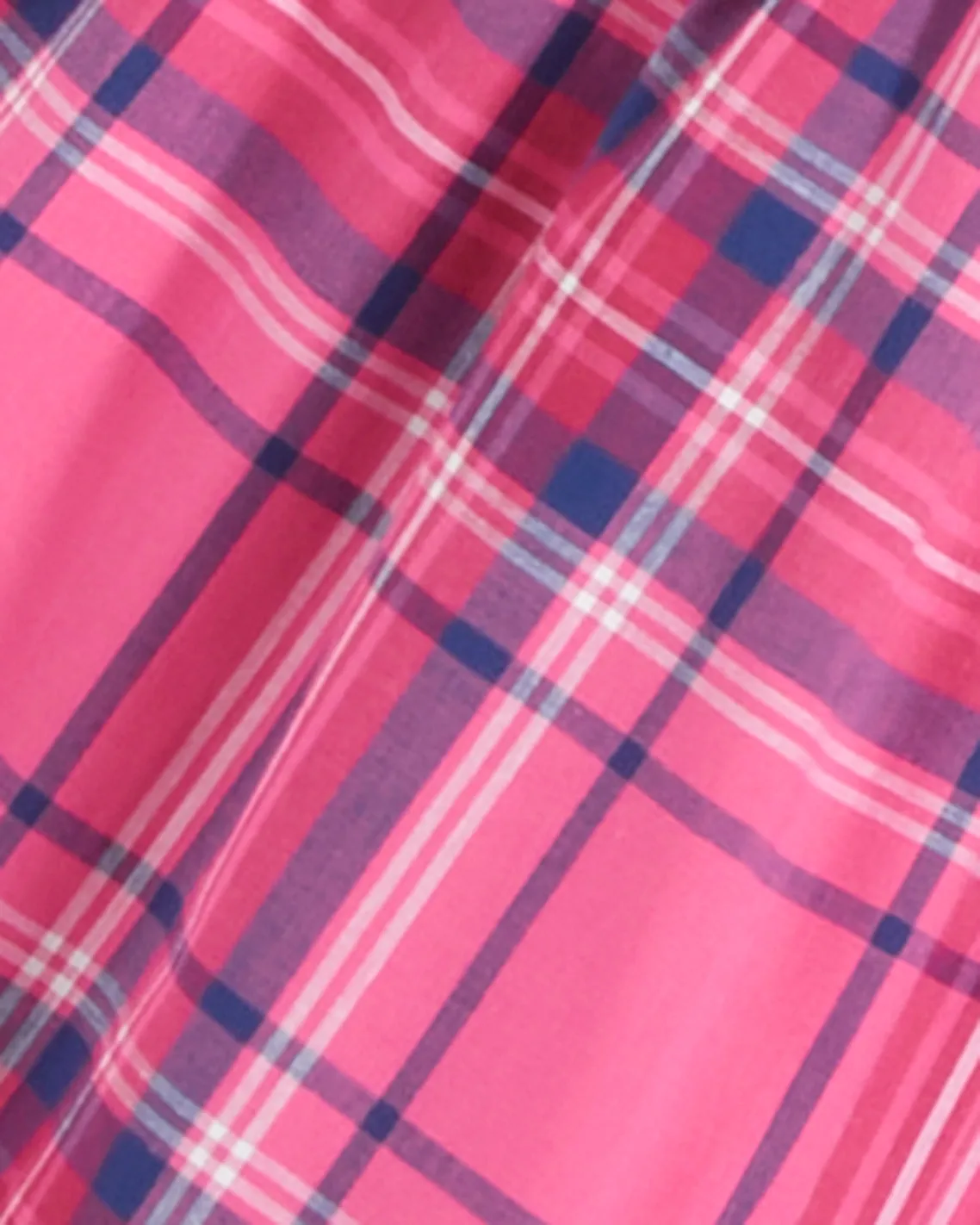 Ruffle Wrap Skirt in Pink Angie Plaid