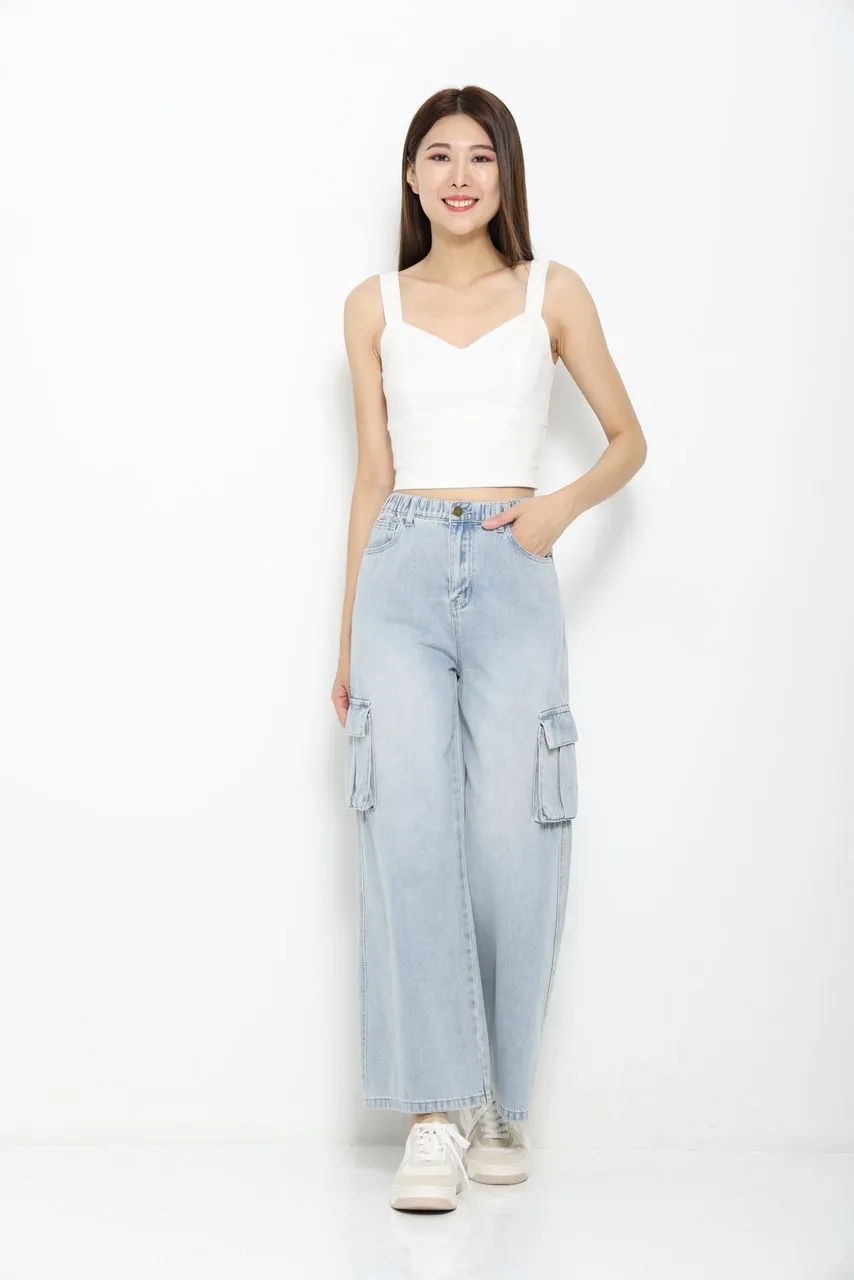 Sasha Denim Cargo Pants