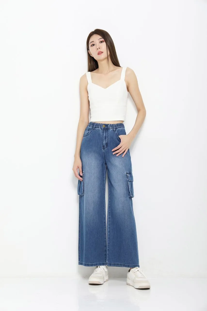 Sasha Denim Cargo Pants