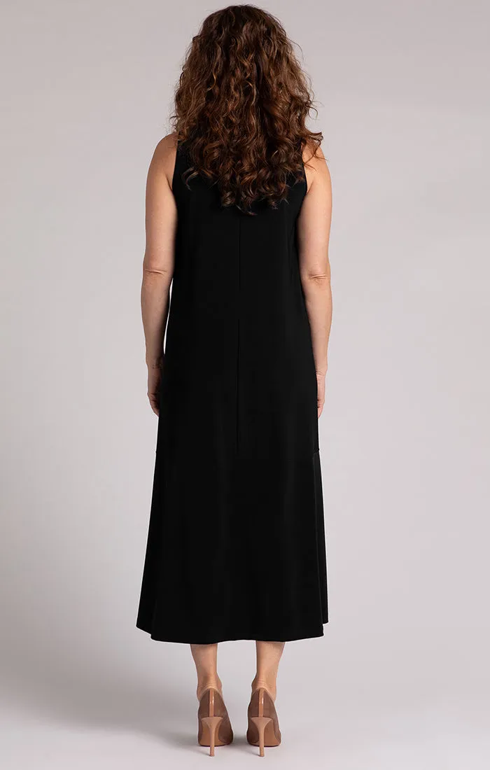 Sleeveless Deep V Maxi Dress