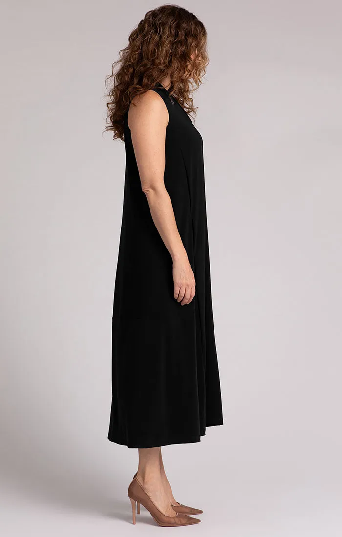 Sleeveless Deep V Maxi Dress