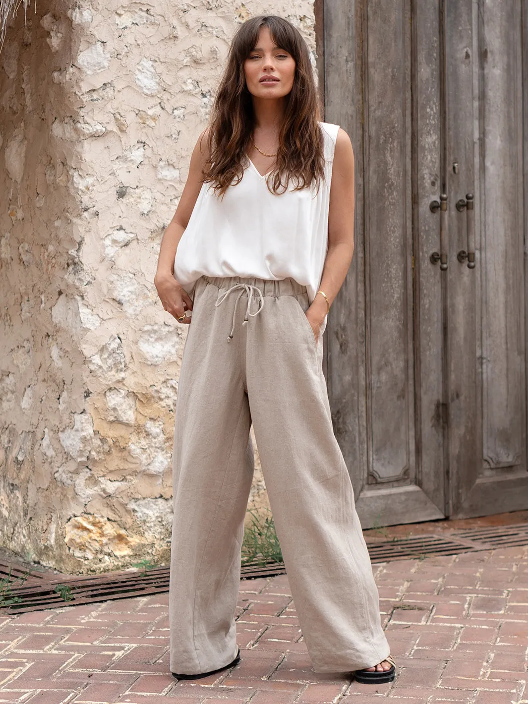 Sundara Linen Pants Flax