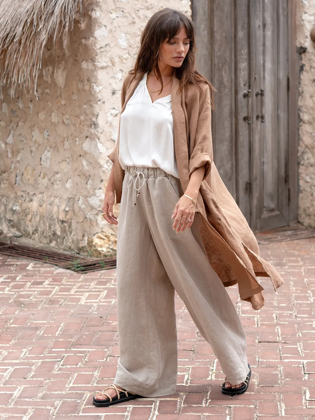 Sundara Linen Pants Flax