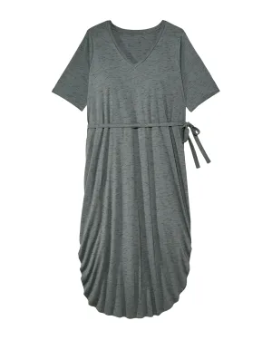 Tampa Bay Knit Belted Dress | Charcoal Grey