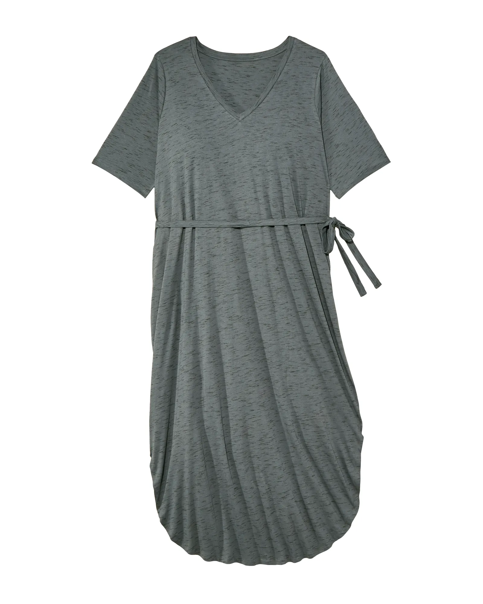 Tampa Bay Knit Belted Dress | Charcoal Grey