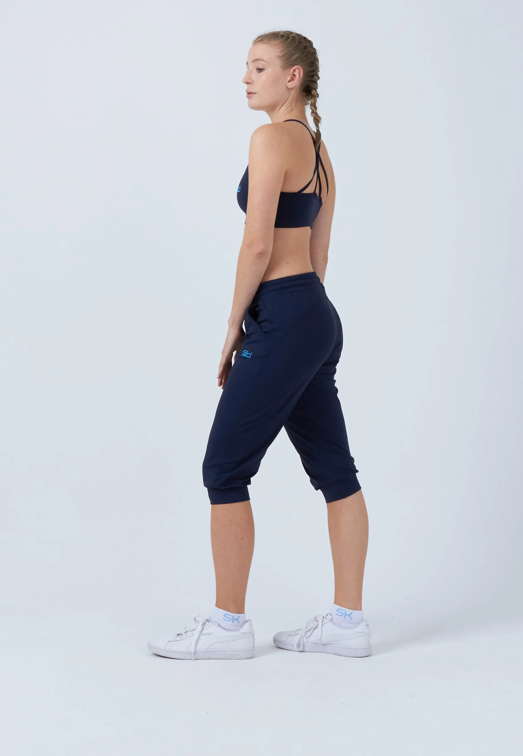 Tennis Capri Pants with pockets, navy blue