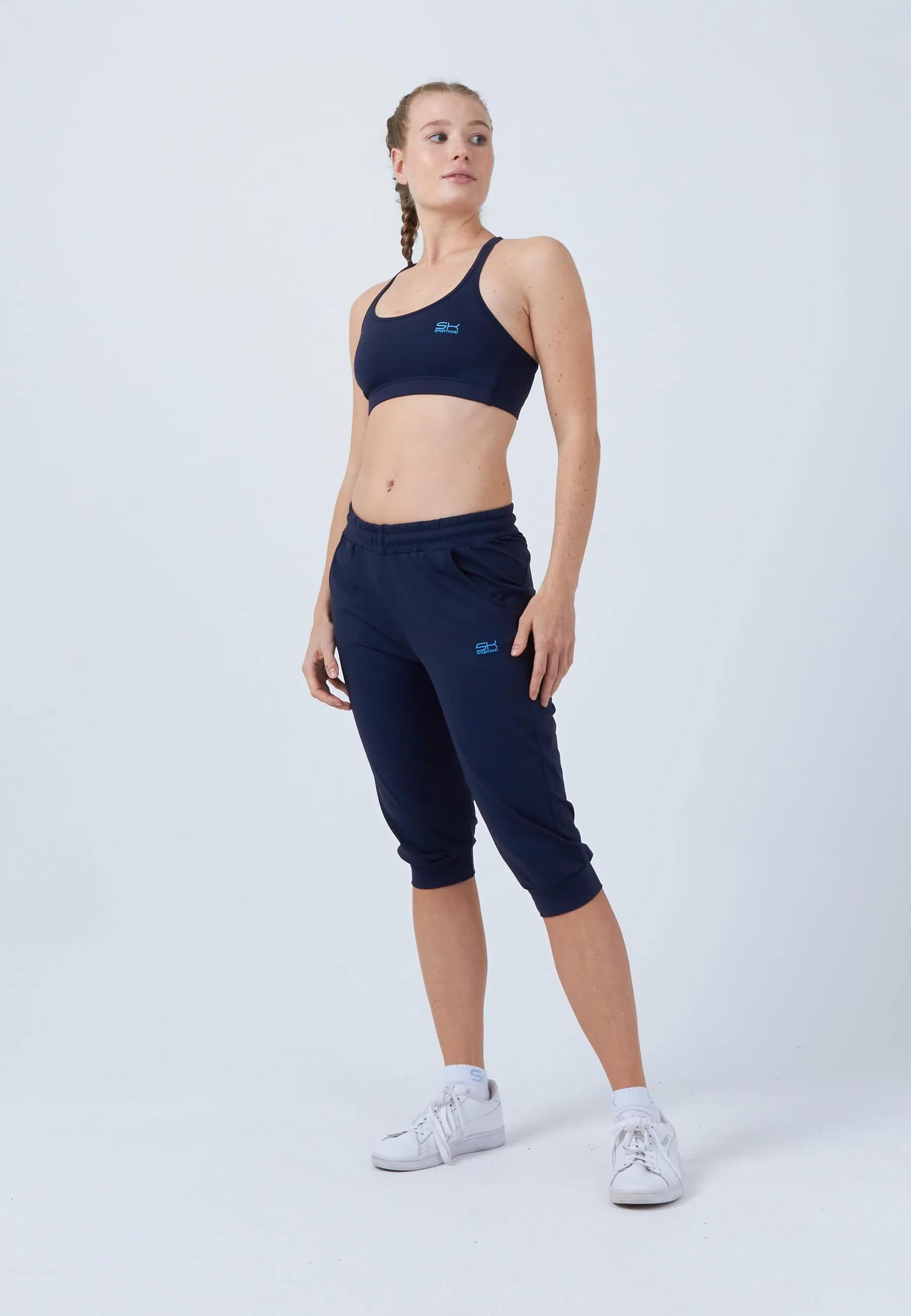 Tennis Capri Pants with pockets, navy blue