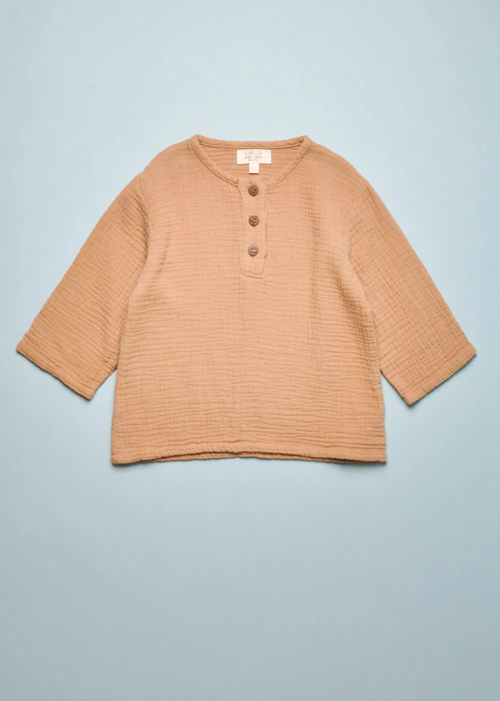 THE MUSLIN HENLEY - CAMEL