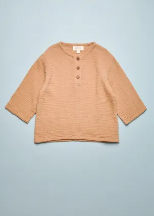 THE MUSLIN HENLEY - CAMEL