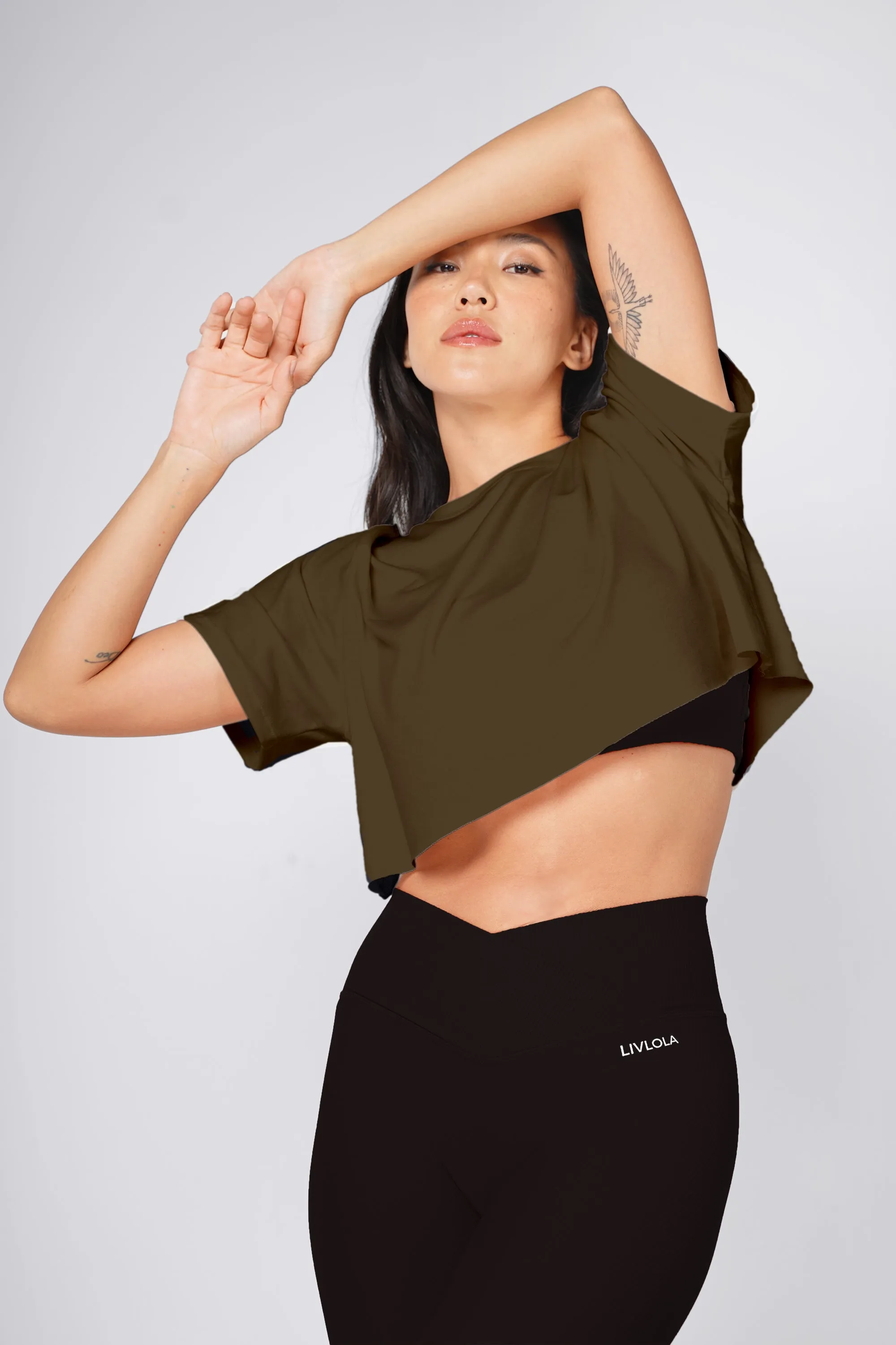 Vital Short Sleeve Crop Tank [2-Piece Tops Only]