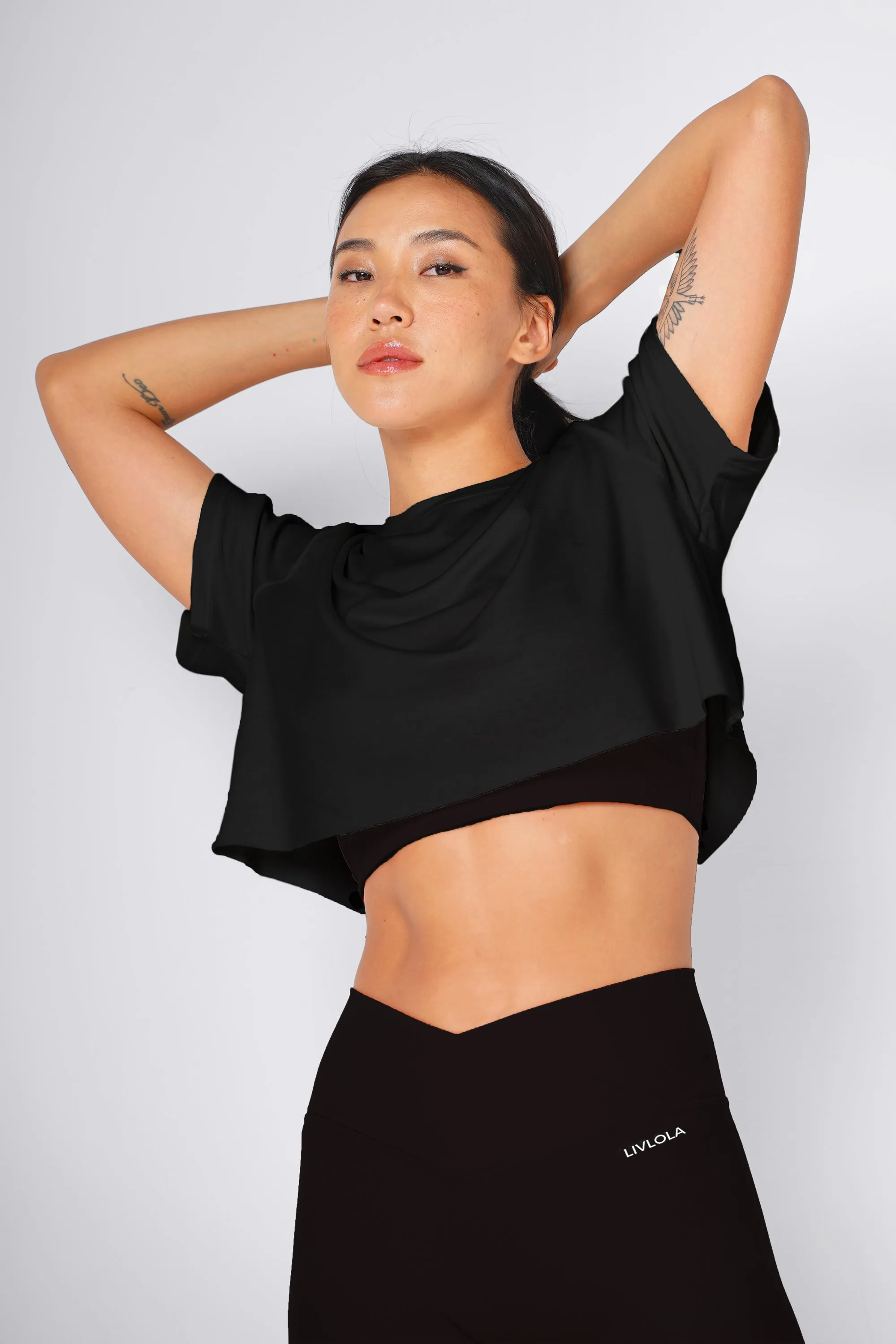 Vital Short Sleeve Crop Tank [2-Piece Tops Only]