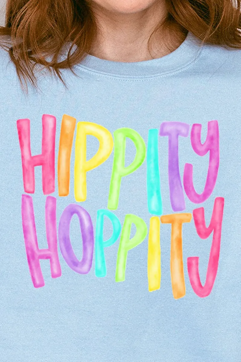 Watercolor Hippity Hoppity Heavy-weight Crew Sweatshirt