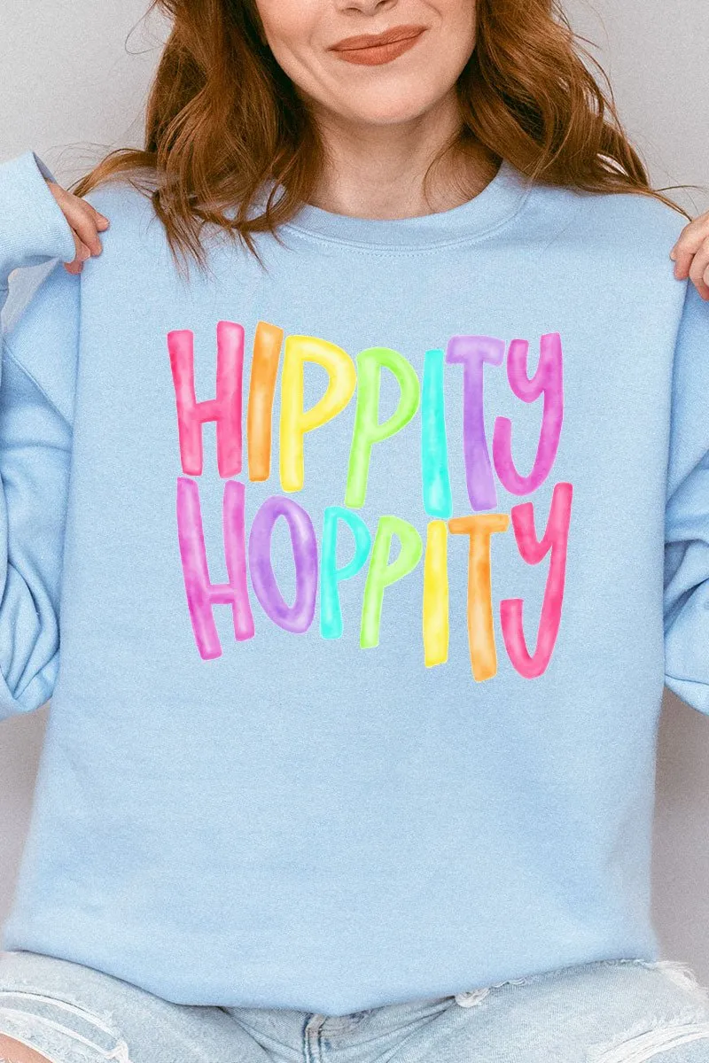 Watercolor Hippity Hoppity Heavy-weight Crew Sweatshirt