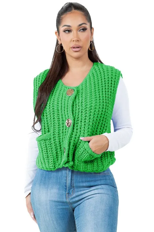 WOMEN FASHION KNITWEAR VEST