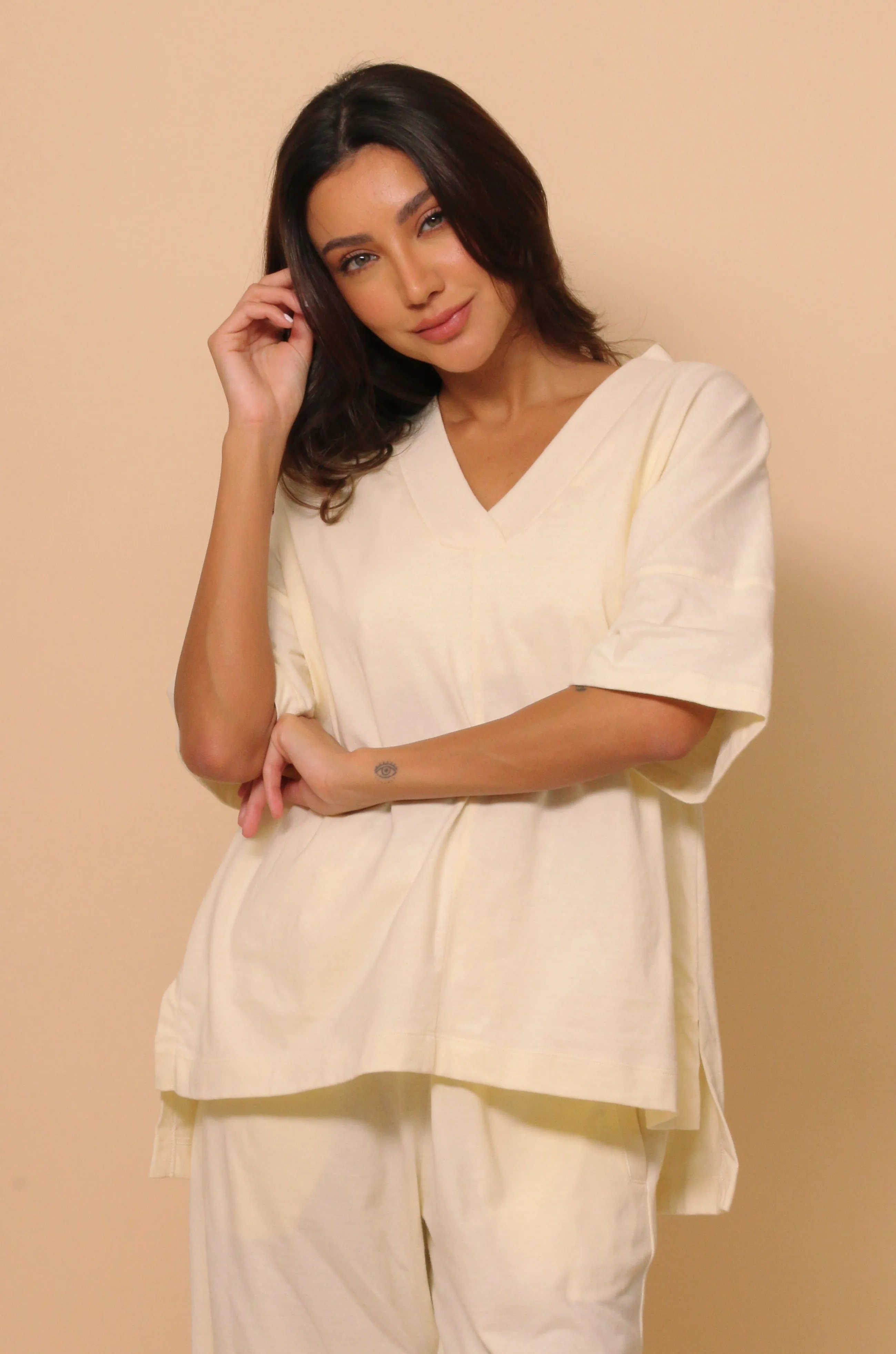 Women's Allergy-Free Victoria V-Neck Oversized Top