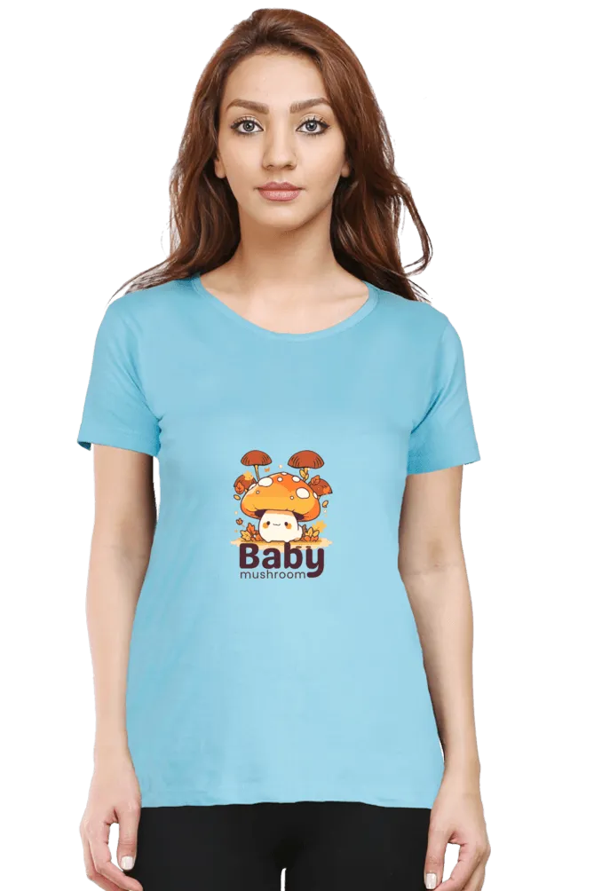 Women’s Baby Mushroom T-Shirt – Whimsical Charm Meets Comfort