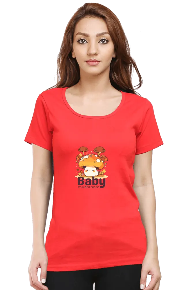 Women’s Baby Mushroom T-Shirt – Whimsical Charm Meets Comfort