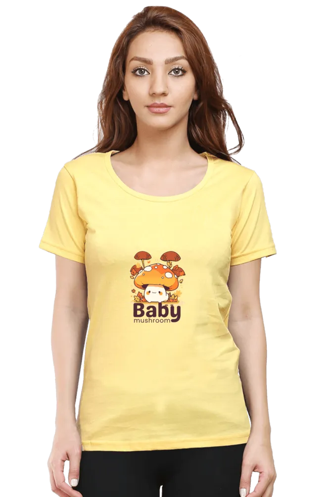 Women’s Baby Mushroom T-Shirt – Whimsical Charm Meets Comfort