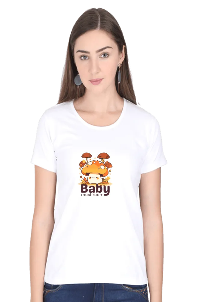 Women’s Baby Mushroom T-Shirt – Whimsical Charm Meets Comfort