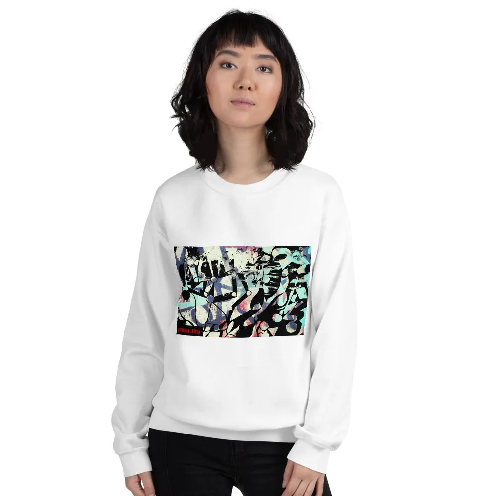 Women's Streetwear Sweatshirt Abstract Shapes and robot arms