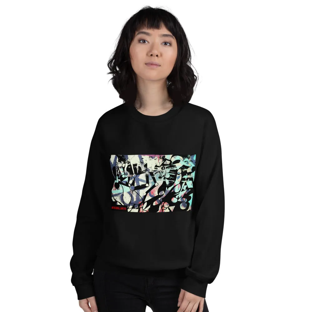 Women's Streetwear Sweatshirt Abstract Shapes and robot arms