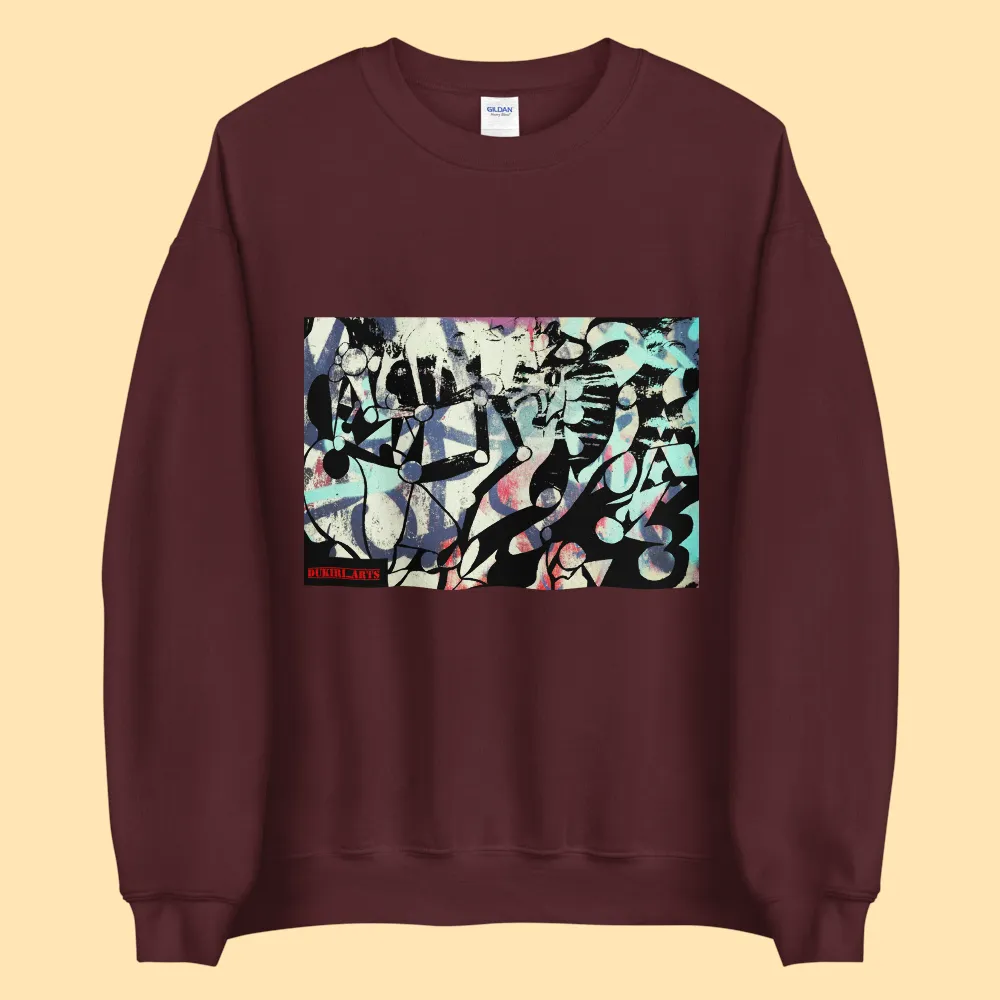 Women's Streetwear Sweatshirt Abstract Shapes and robot arms