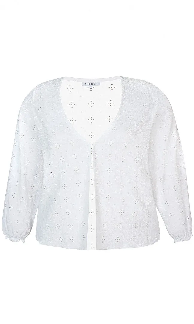 Zhenzi Dream Cardigan in White